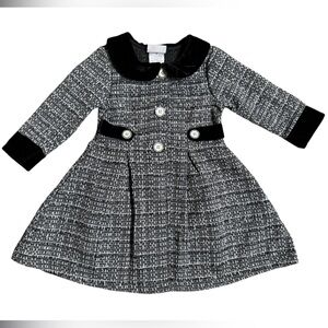 Blueberi Gold Toddler Tweed Coat Size 2T